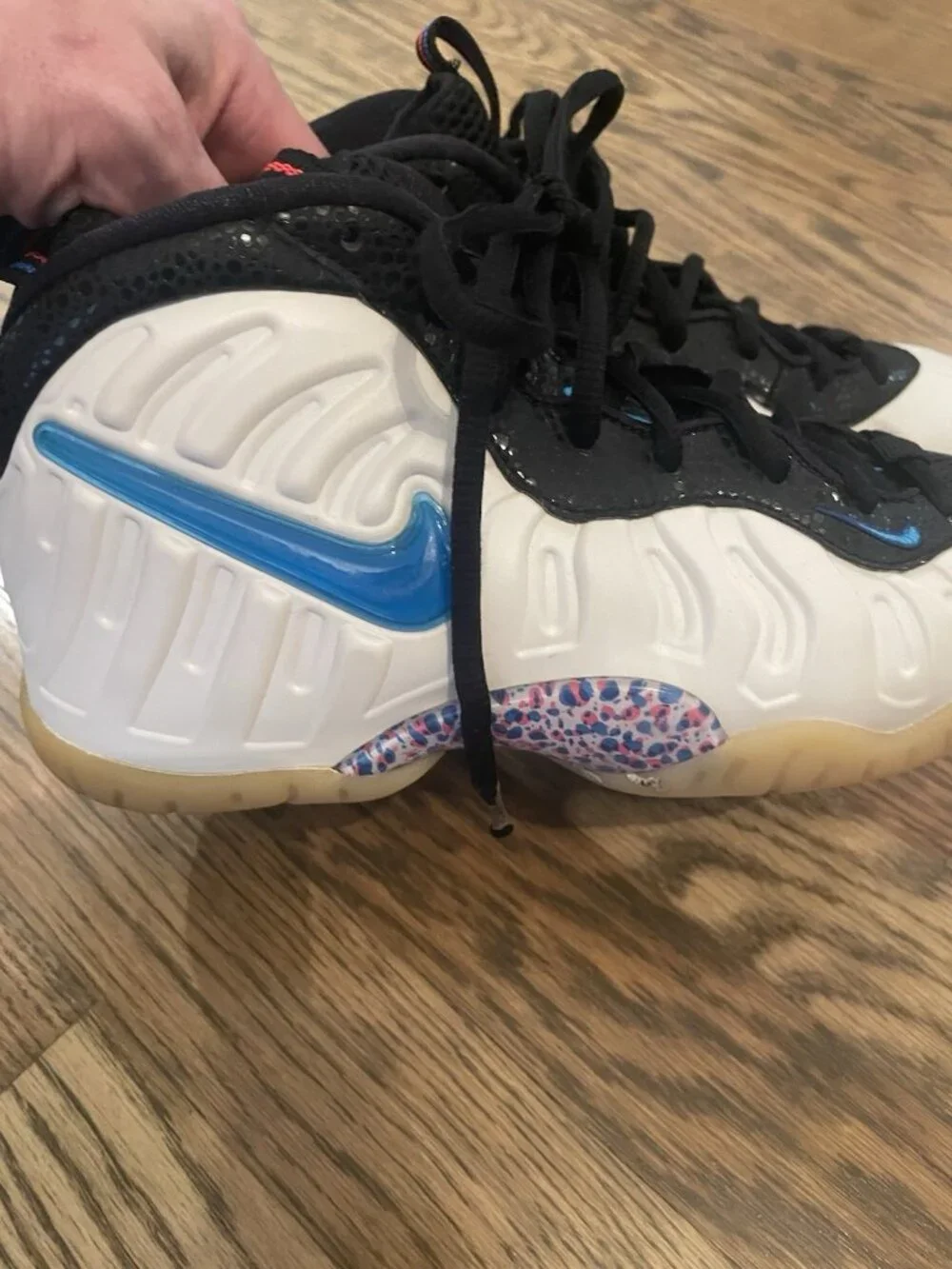 Nike Foamposite Little Posite Pro GS '3D' White Size 4Y Shoes 644792-102